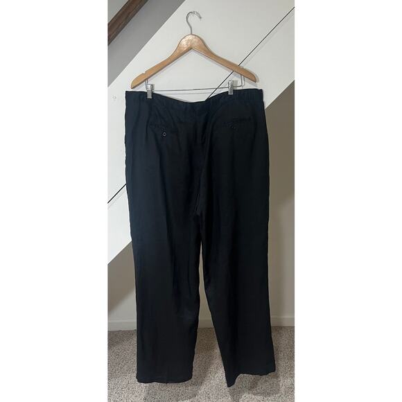 Godbody Collection 100% Linen Black Pants Lightweight Casual Minimalist 2XL - Picture 2 of 11